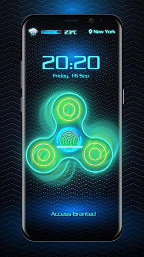 Fidget spinner fingerprint lock screen for prank - عکس برنامه موبایلی اندروید