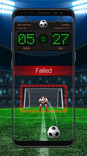 Football & shooting lock screen - Image screenshot of android app