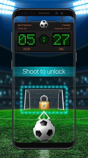 Football & shooting lock screen - Image screenshot of android app