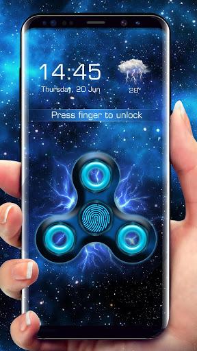 Fidget spinner fingerprint lock screen for prank - Image screenshot of android app