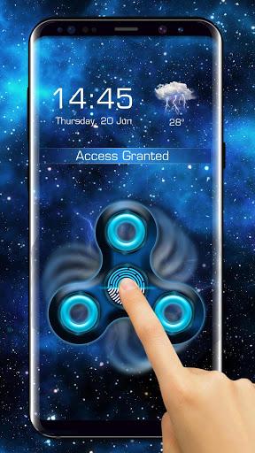 Fidget spinner fingerprint lock screen for prank - Image screenshot of android app