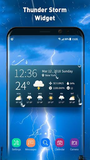 Real-time weather temperature report & widget - Image screenshot of android app