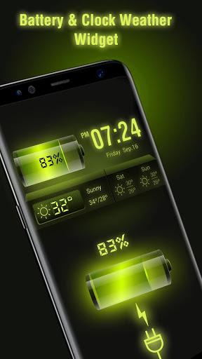 Weather Forecast Widget with Battery and Clock - Image screenshot of android app
