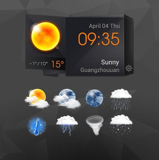 3D Clock Current Weather Free - عکس برنامه موبایلی اندروید