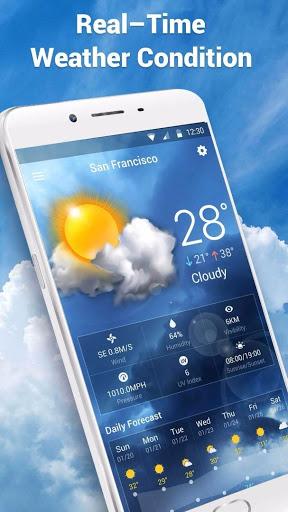 weather notification bar - Image screenshot of android app