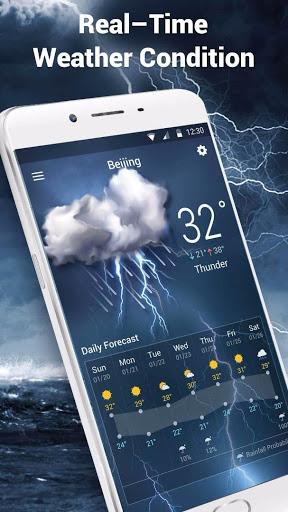 weather notification bar - Image screenshot of android app