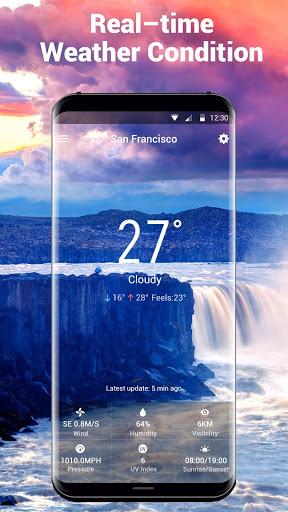 Sense Flip clock weather forecast - Image screenshot of android app