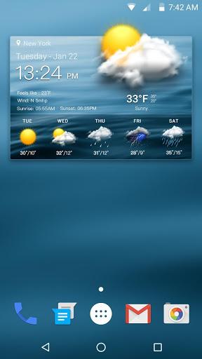 Daily weather forecast widget app - Image screenshot of android app