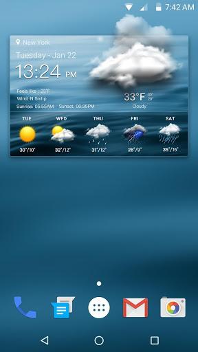 Daily weather forecast widget app - Image screenshot of android app