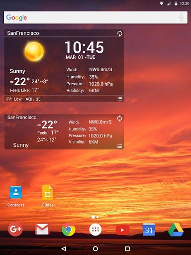 Desktop Weather Clock Widget - عکس برنامه موبایلی اندروید