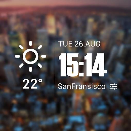 Live weather & Clock Widget - Image screenshot of android app