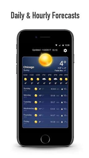 OS Style Daily live weather forecast - Image screenshot of android app