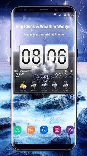 Flip Clock & Weather Widget - عکس برنامه موبایلی اندروید