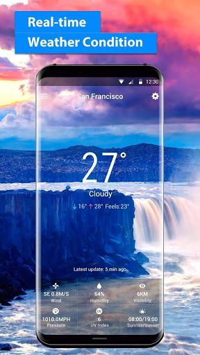 free live weather on screen - Image screenshot of android app