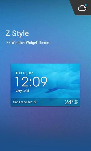 Z Style Weather Widget - Image screenshot of android app