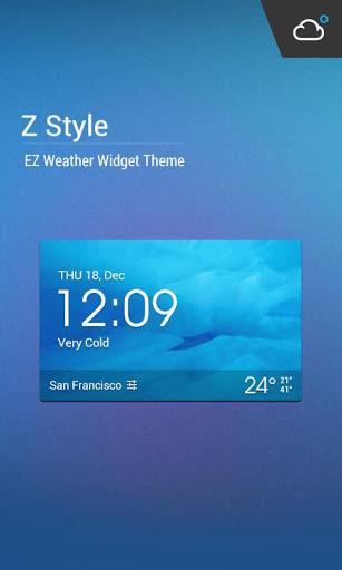 Z Style Weather Widget - عکس برنامه موبایلی اندروید