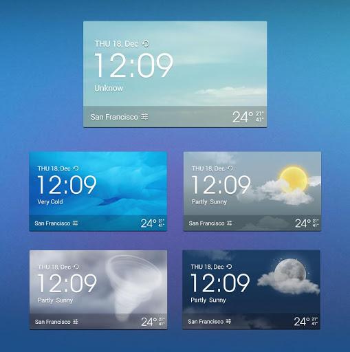 Z Style Weather Widget - Image screenshot of android app