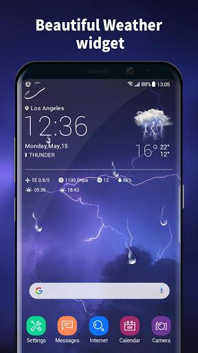 Transparent weather widget - Image screenshot of android app