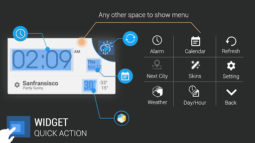 average temp &3D clock widget❆ - Image screenshot of android app