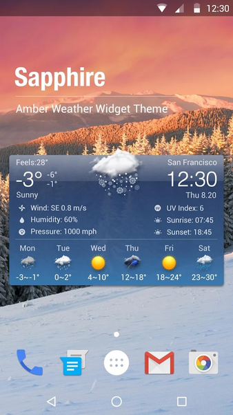 Weather Forecast&Clock Widget - عکس برنامه موبایلی اندروید