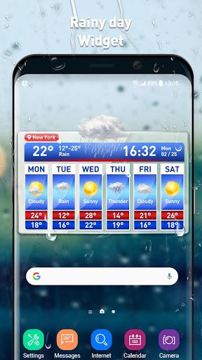 Weather report & temperature widget - عکس برنامه موبایلی اندروید