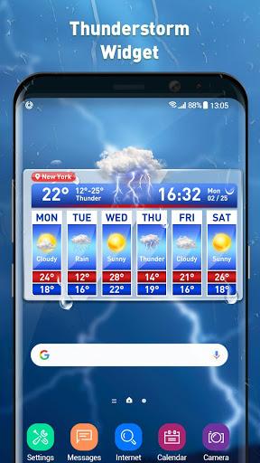 Weather report & temperature widget - عکس برنامه موبایلی اندروید