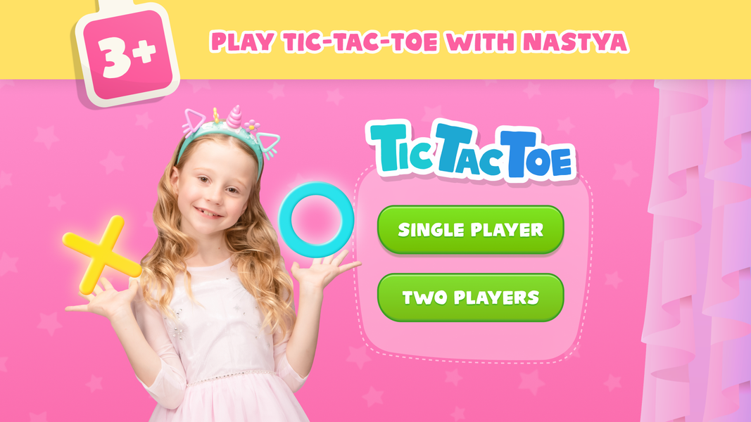 Tic Tac Toe Game with Nastya - عکس برنامه موبایلی اندروید