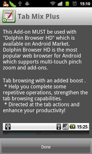 Dolphin Tab Mix Plus - Image screenshot of android app