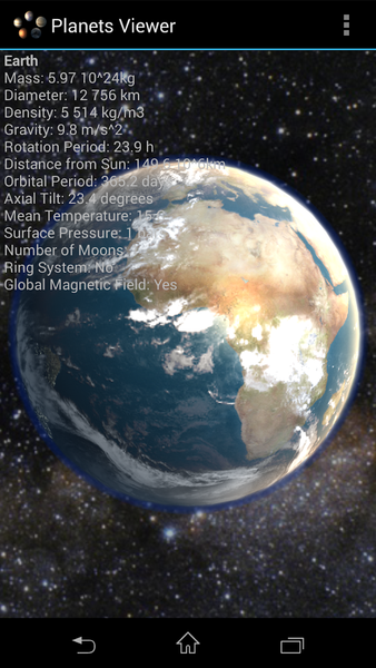 Planets Viewer - عکس برنامه موبایلی اندروید