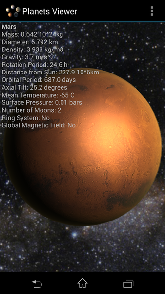 Planets Viewer - عکس برنامه موبایلی اندروید