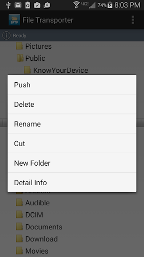 Mobile SFTP(Secure FTP Client) - عکس برنامه موبایلی اندروید