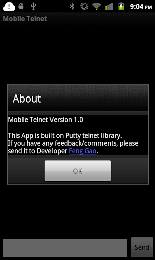 Mobile Telnet - Image screenshot of android app