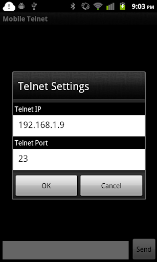Mobile Telnet - Image screenshot of android app
