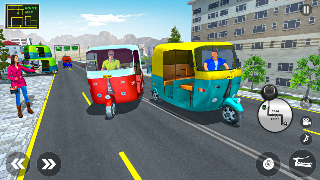 Tuk Tuk Auto Rickshaw Game 3d - Gameplay image of android game