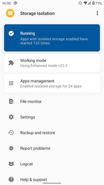 Storage Isolation - عکس برنامه موبایلی اندروید