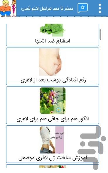 معجزه های رژیمی چاقی و لاغری - Image screenshot of android app