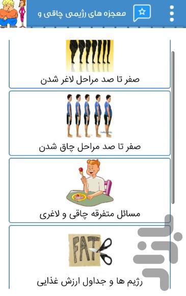 معجزه های رژیمی چاقی و لاغری - Image screenshot of android app
