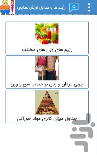 معجزه های رژیمی چاقی و لاغری - Image screenshot of android app