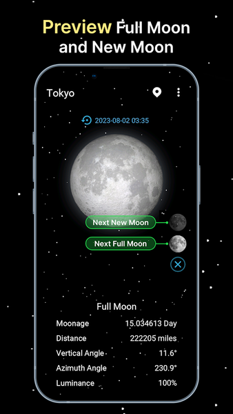 Moon Phase Calendar - عکس برنامه موبایلی اندروید