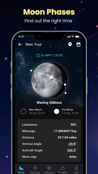 Moonphase & Horoscope - عکس برنامه موبایلی اندروید