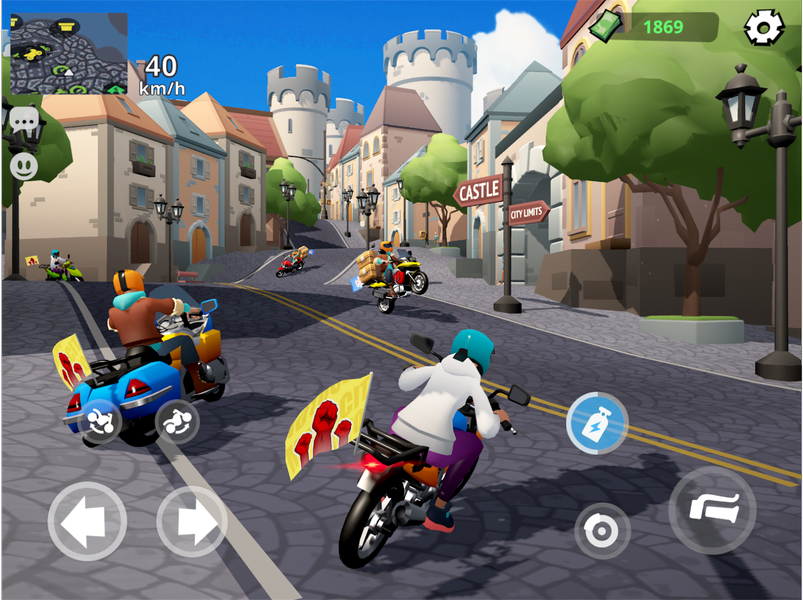 Moto City: Mad Bike Delivery - Gameplay image of android game