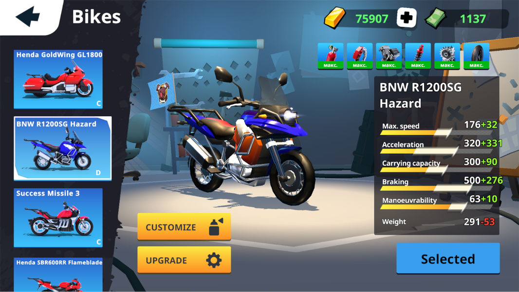 Moto City: Mad Bike Delivery - Gameplay image of android game