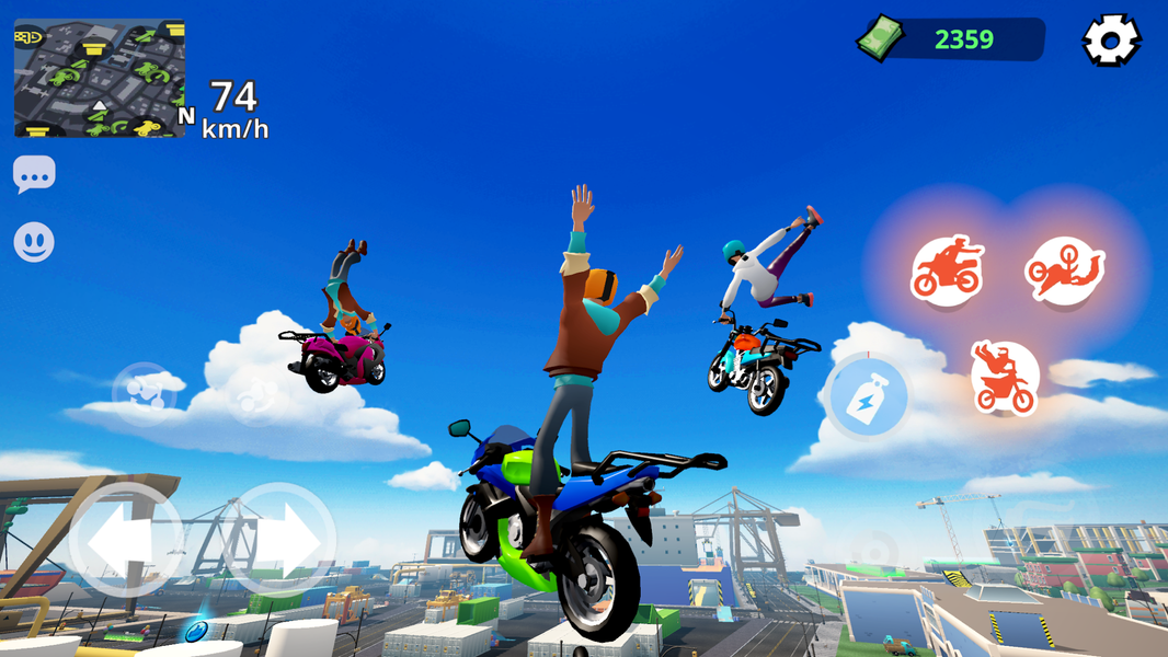 Moto City: Mad Bike Delivery - Gameplay image of android game
