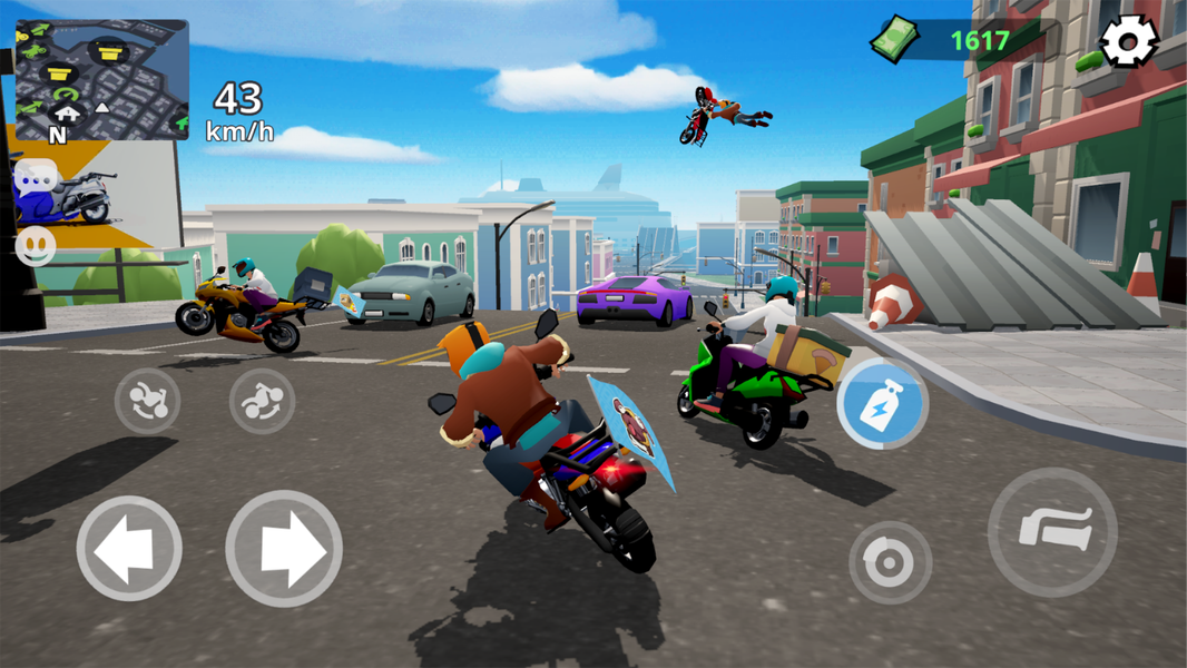 Moto City: Mad Bike Delivery - Gameplay image of android game