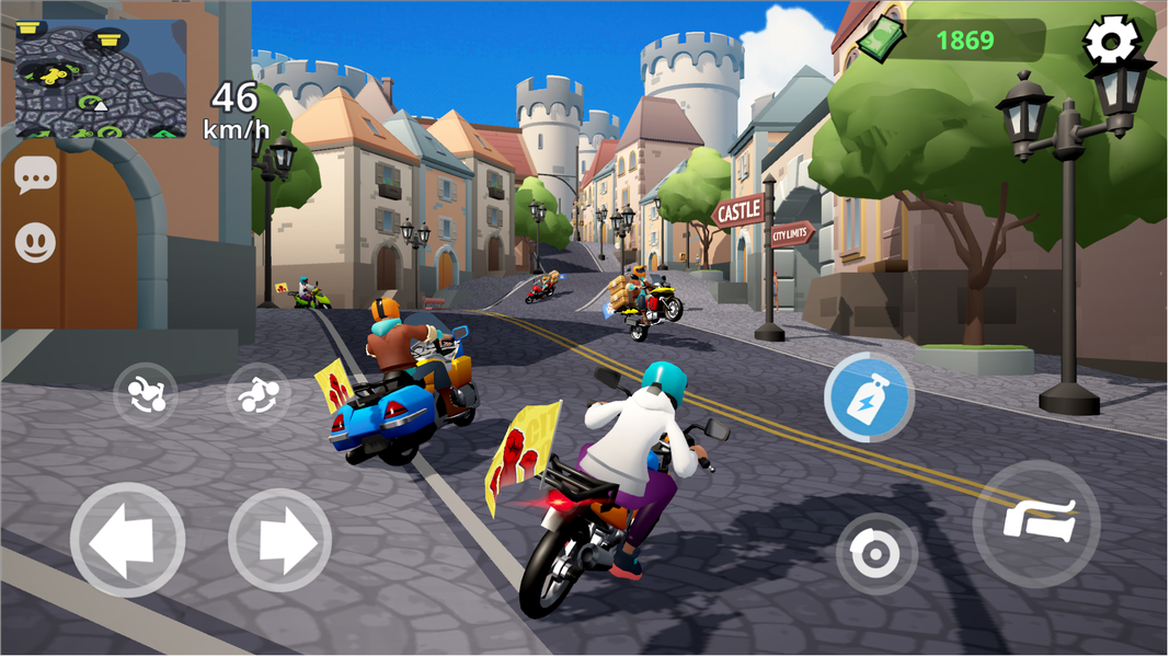 Moto City: Mad Bike Delivery - Gameplay image of android game