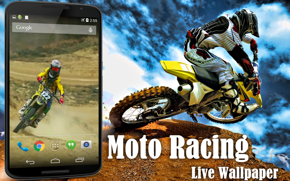 Moto Racing Live Wallpaper - Image screenshot of android app