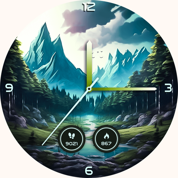 Mountain Landscape Watch Face - عکس برنامه موبایلی اندروید