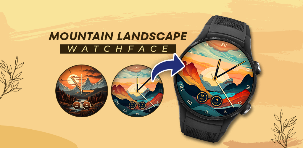 Mountain Landscape Watch Face - Image screenshot of android app