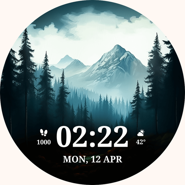 Mountain Landscape Watch Face - عکس برنامه موبایلی اندروید