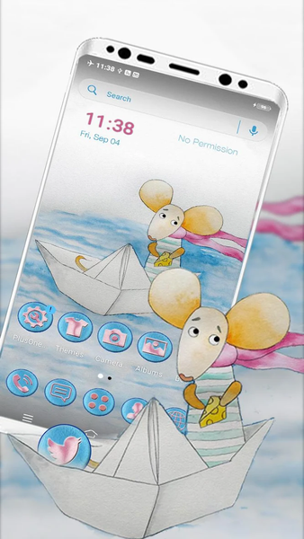 Mouse Paper Boat Theme - Image screenshot of android app